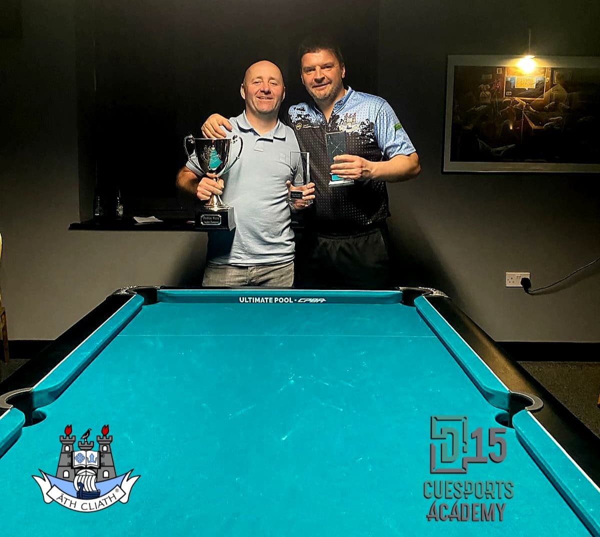 Paul Dunne and Chris Sunderland after the final